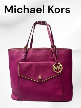 Michael Kors Magenta Medium Tote w/ Adjustable Straps